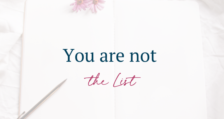 you are not the list